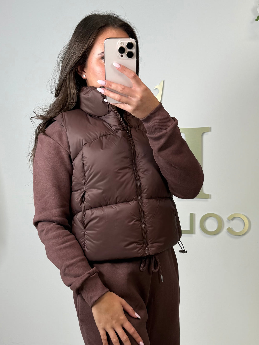 Cropped Puffer Drawstring Bodywarmer (2 Colours)
