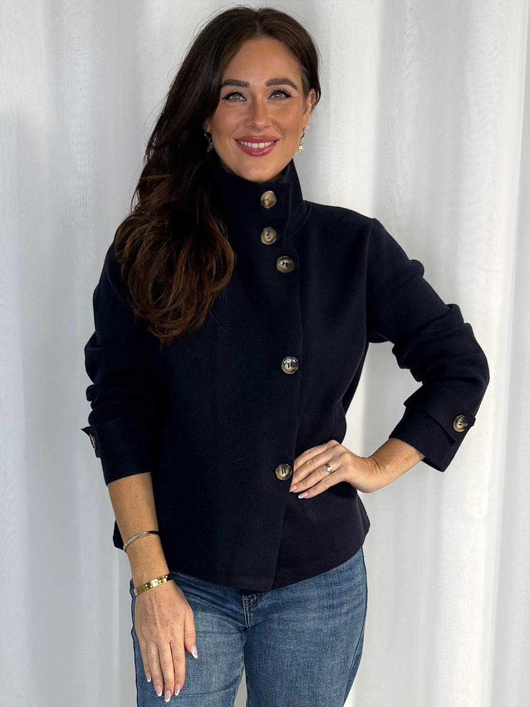 High Neck Button Cardigan (4 Colours)