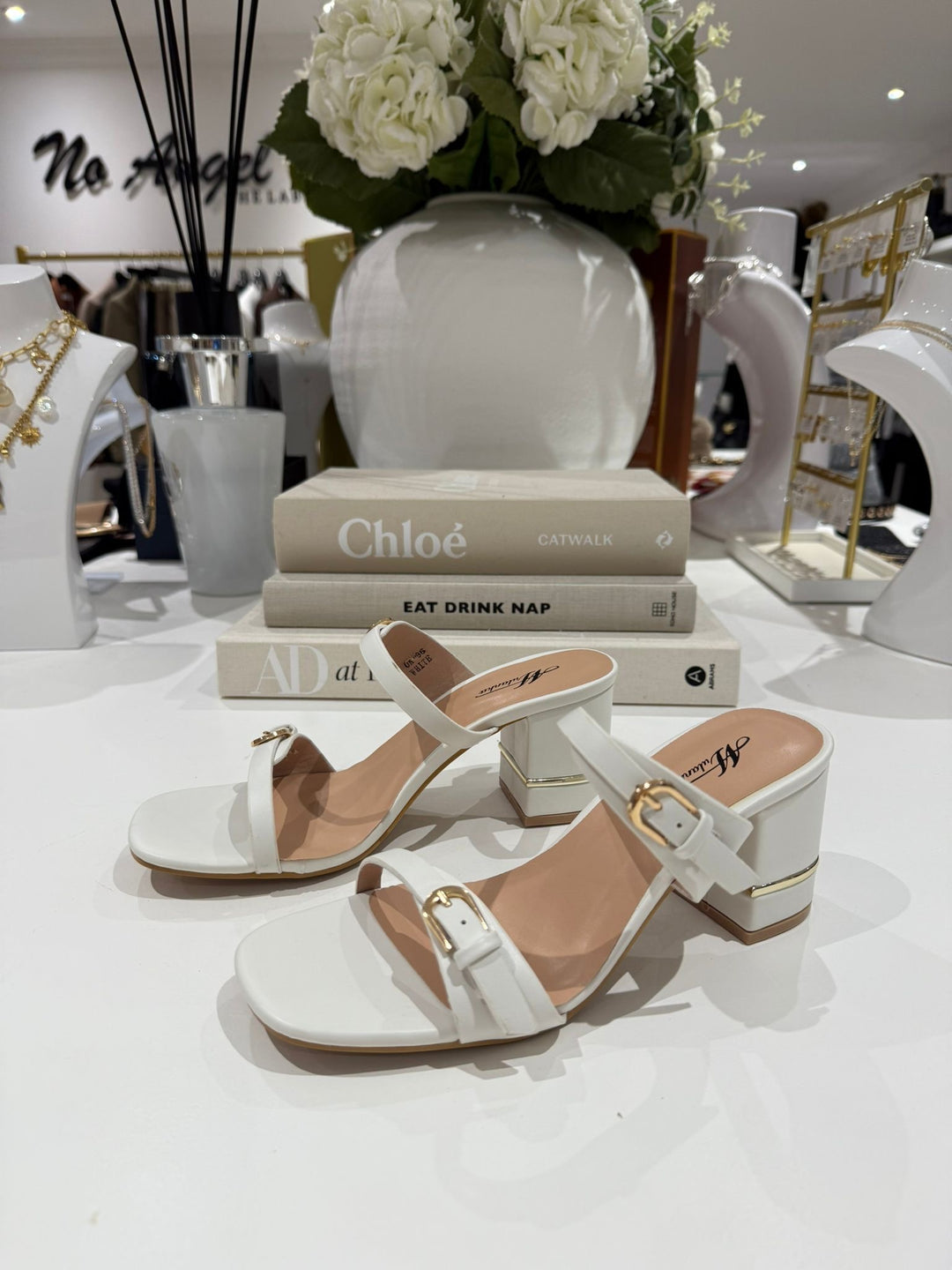 Double Buckle Strap Block Heel (4 Colours)