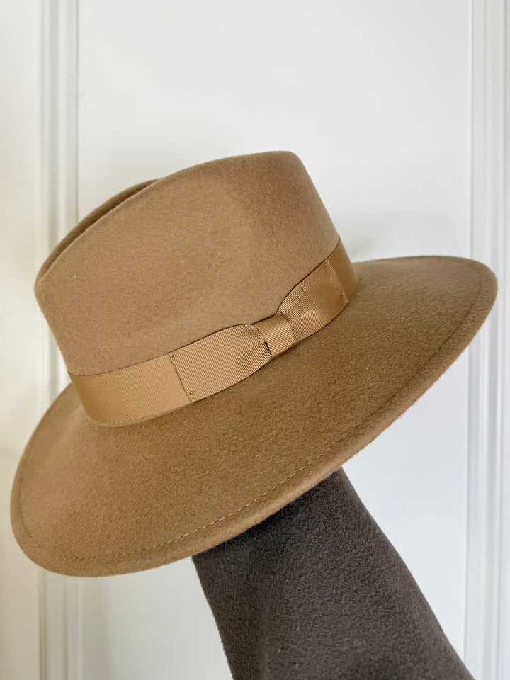 Bow Rim Wool Fedora Hat (5 Colours)