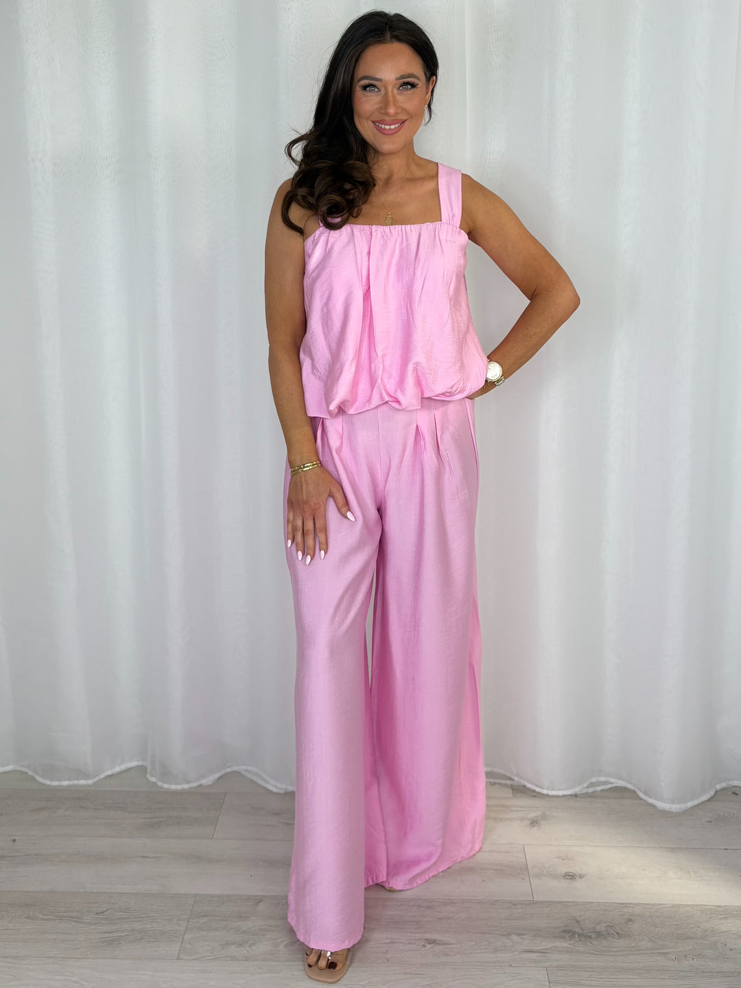 Balloon Style Top And Pleated Trouser Co-Ord (8 Colours)