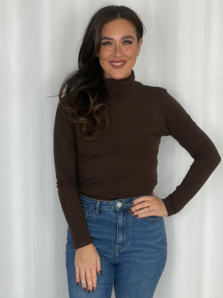 Soft Touch Fitted Roll Neck Top (4 Colours)
