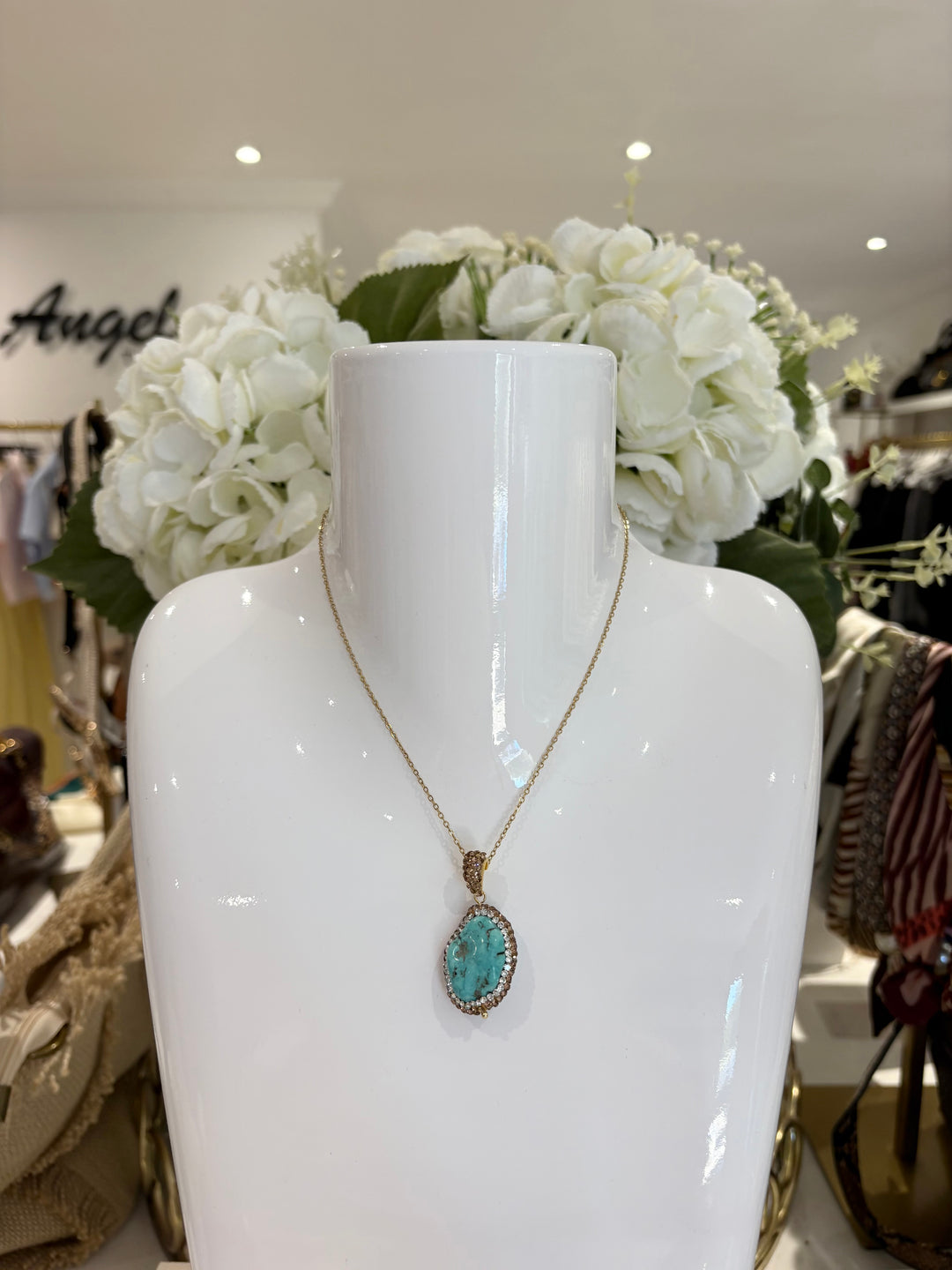 Crystal Pendant Necklace (6 Colours)