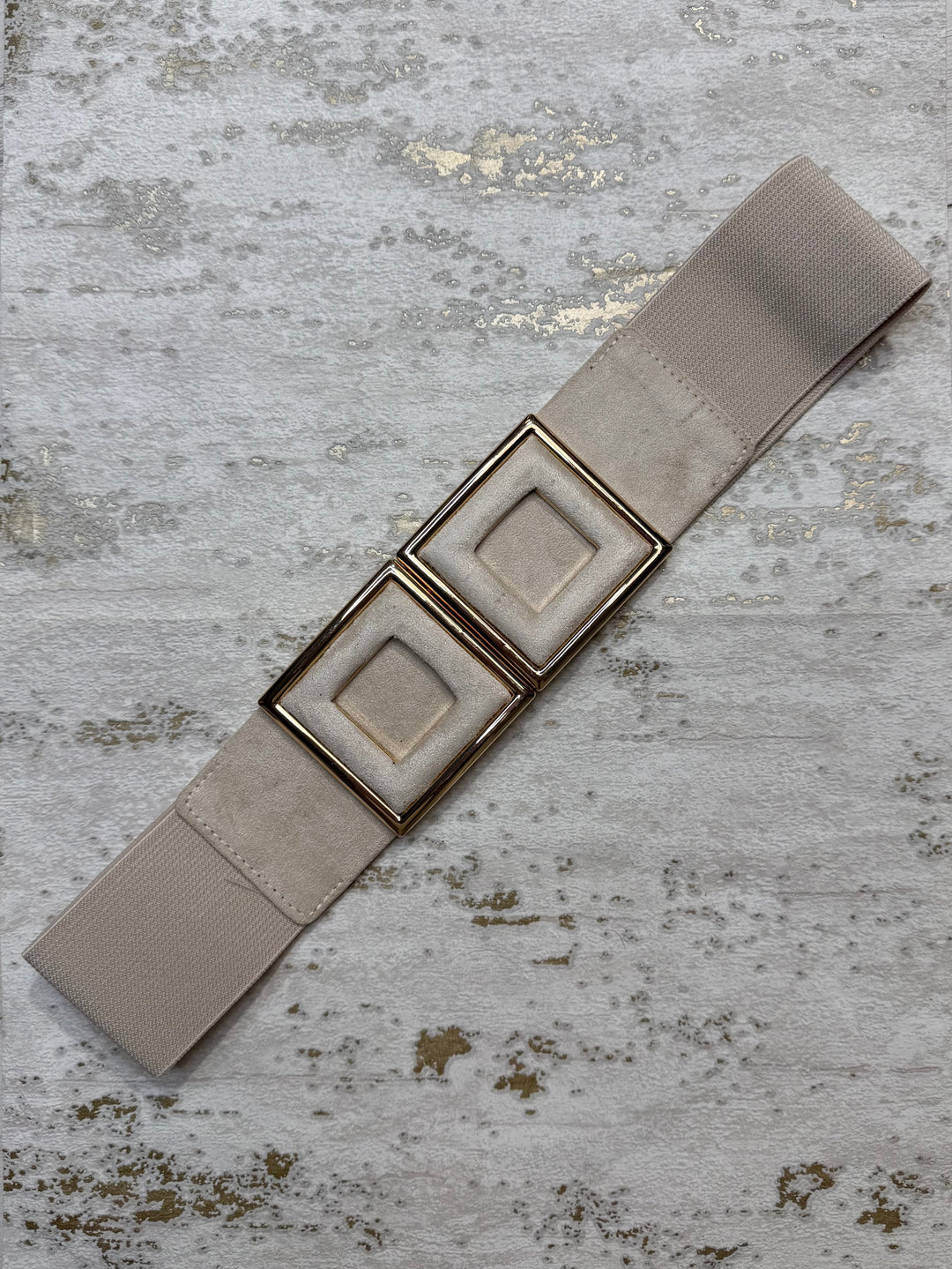 Suedette Squared Detail Interlock Belt (5 Colours)