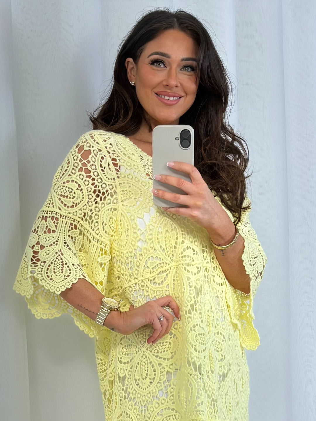 Crochet Midi Scalloped Edge Beach Dress (5 Colours)