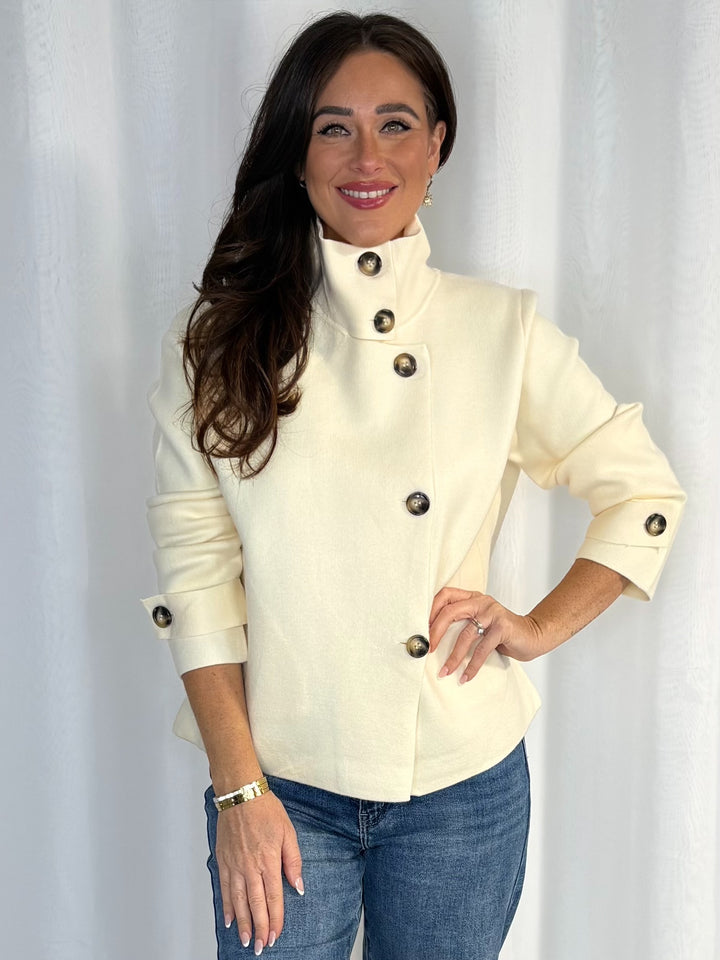 High Neck Button Cardigan (4 Colours)
