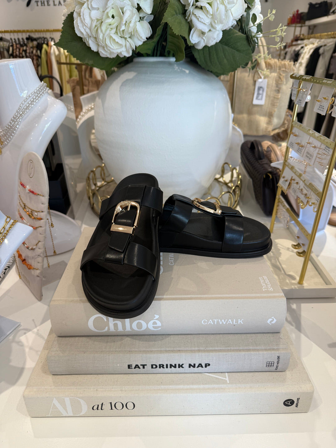Vertical Buckle Double Strap Sandal (3 Colours)