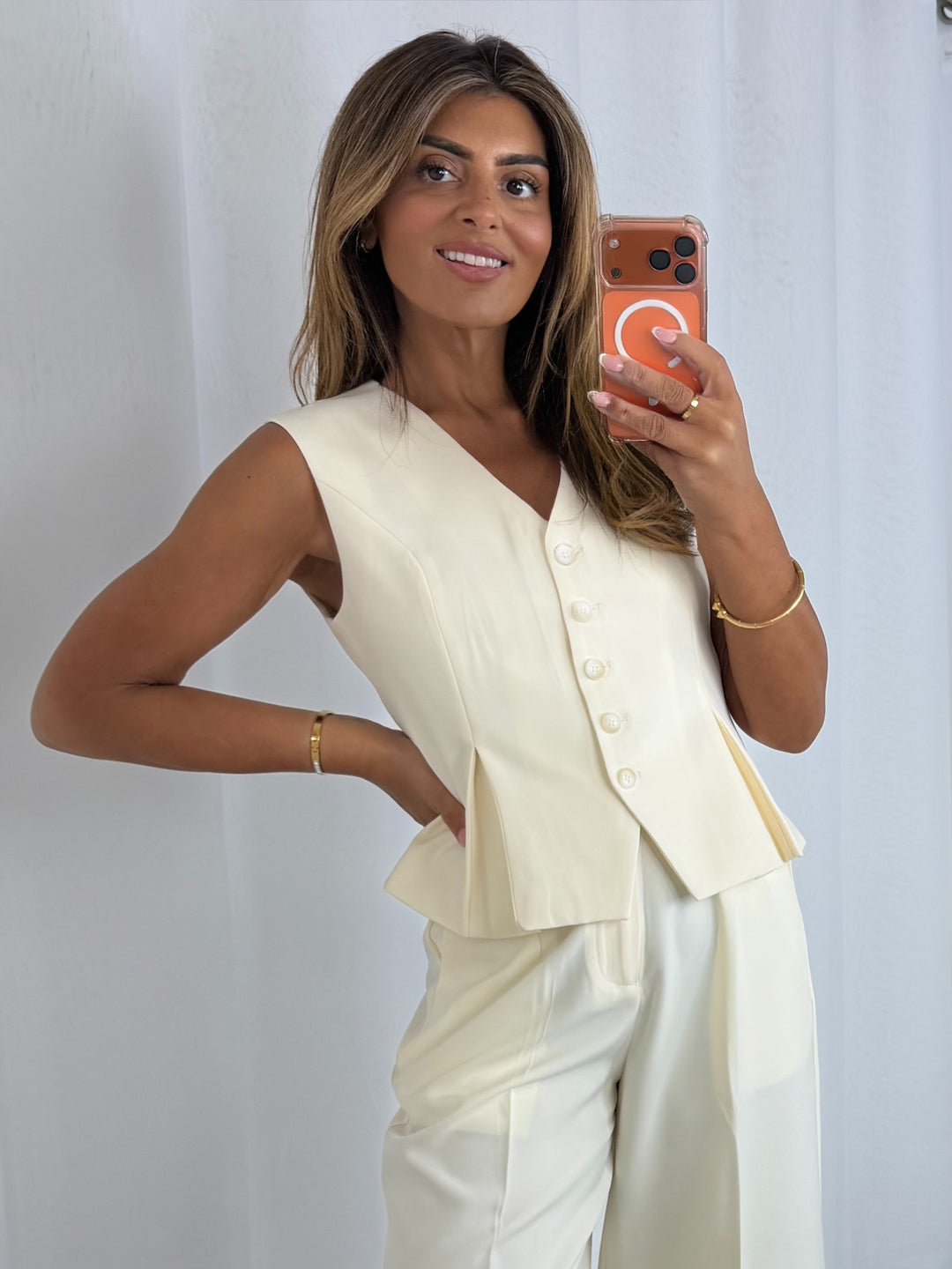 Lemon Waistcoat And Shorts Co-Ord