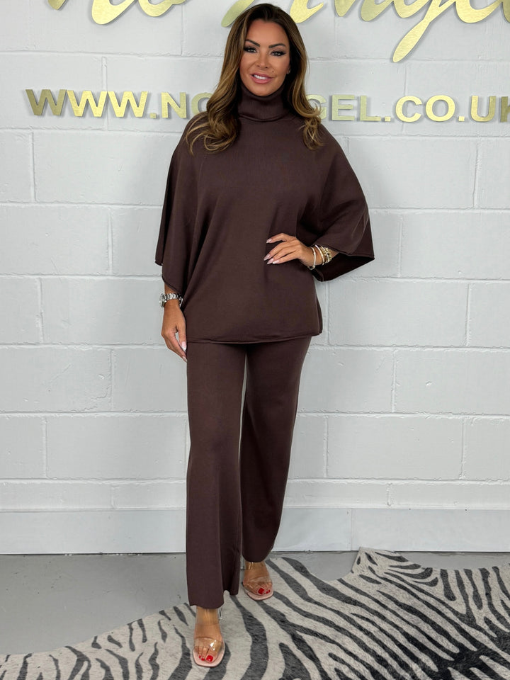 Soft Knit Roll Neck Top & Wide Leg Trouser Co Ord (4 Colours)