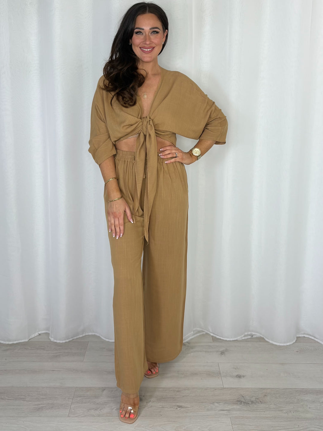Tie Up Top & Trouser Co-ord (5 Colours)
