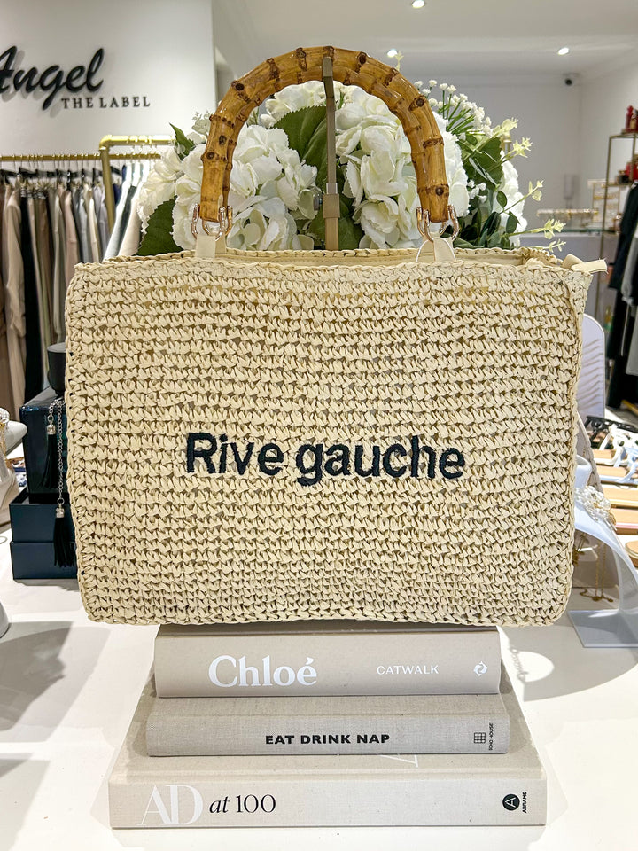 Rive Gauche Plain Bamboo Handle Bag (4 Colours)