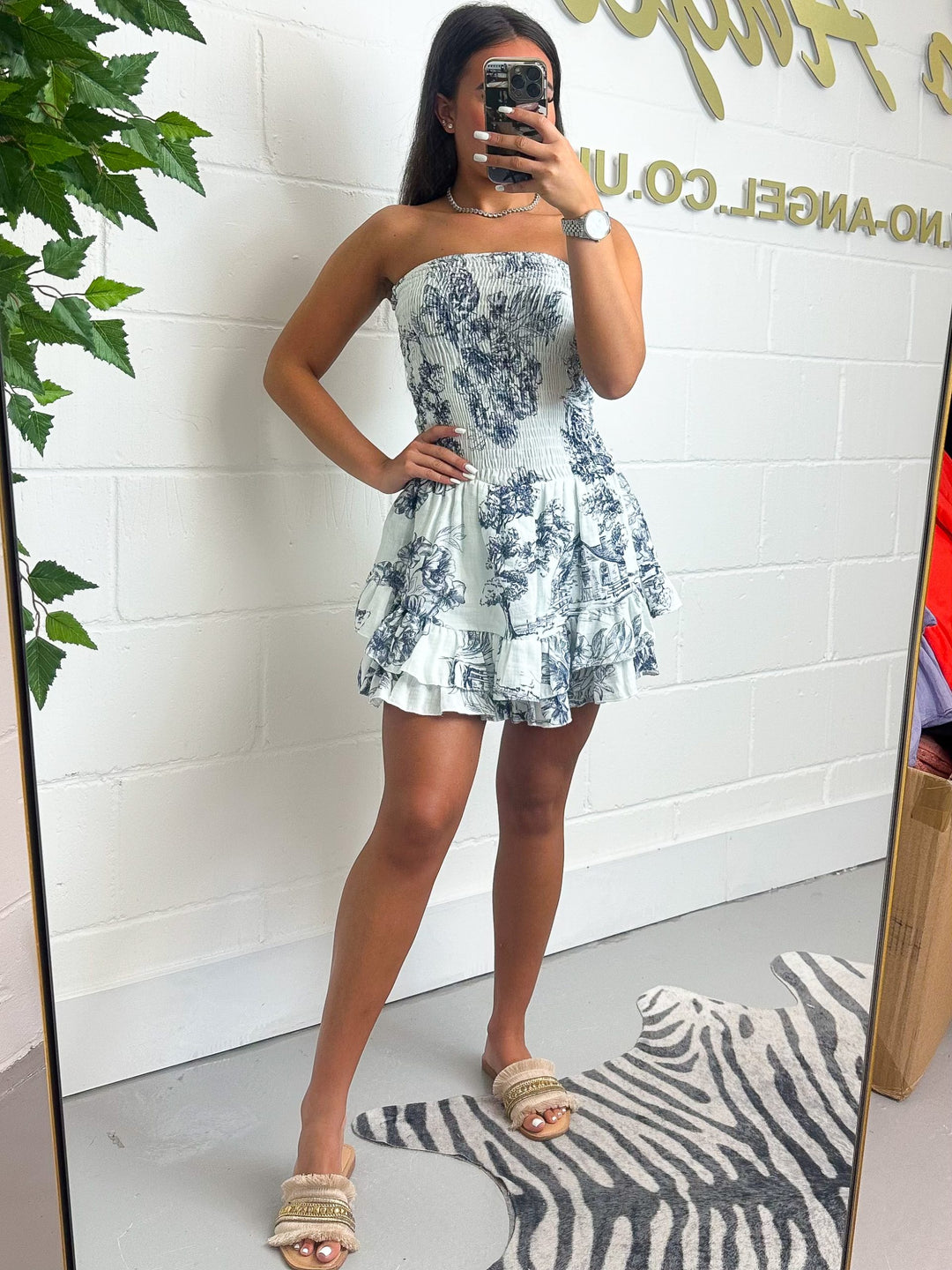 Cheesecloth Printed Ruffle Bottom Playsuit (4 Colours)