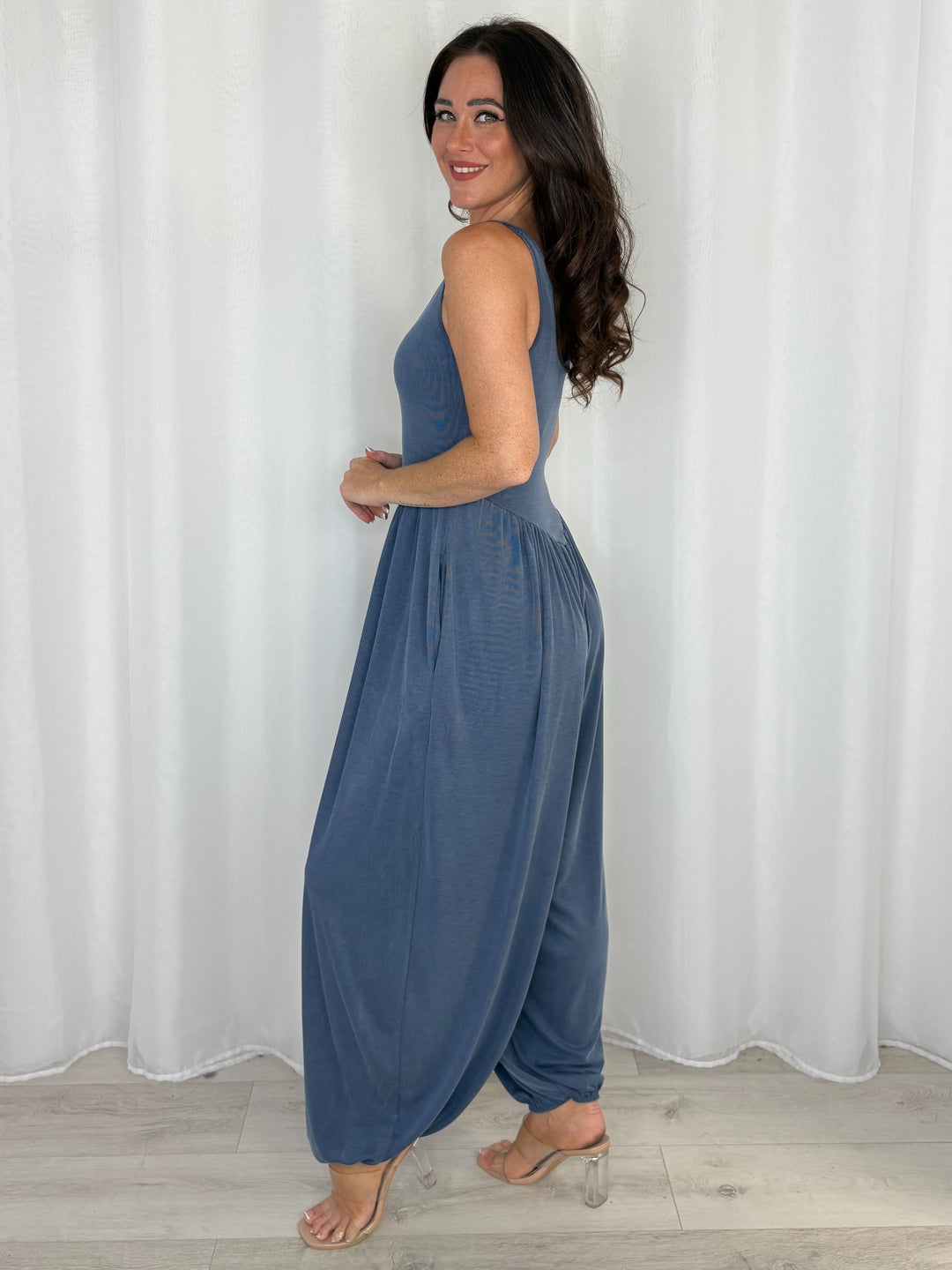 Scoop Neck Harem Jumpsuit (2 Colours)