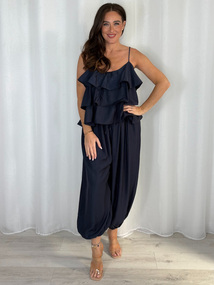 Frill Vest Top And Harem Trouser Co-Ord (7 Colours)