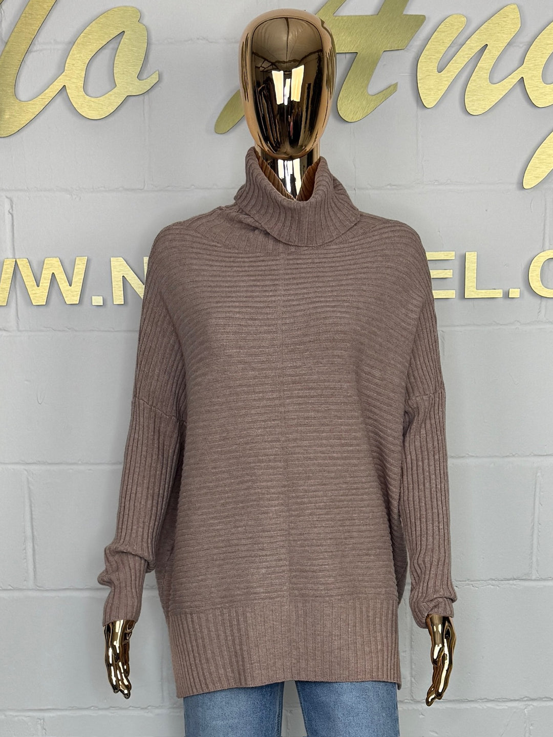 Ribbed Roll Neck Oversize Jumper (6 Colours)
