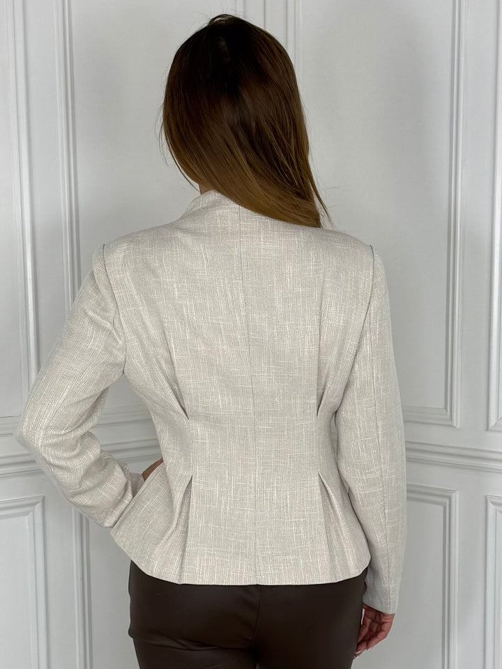 WINDSOR - Tweed Peplum Blazer (Cream)