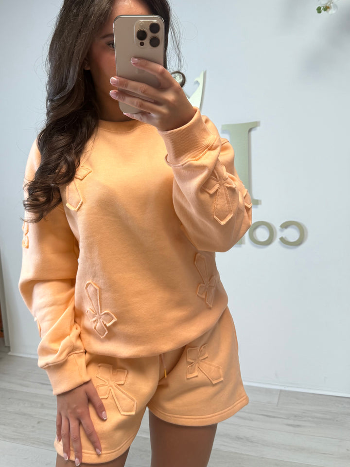 Cross Detail Oversize Jumper & Shorts Co-ord (3 Colours)