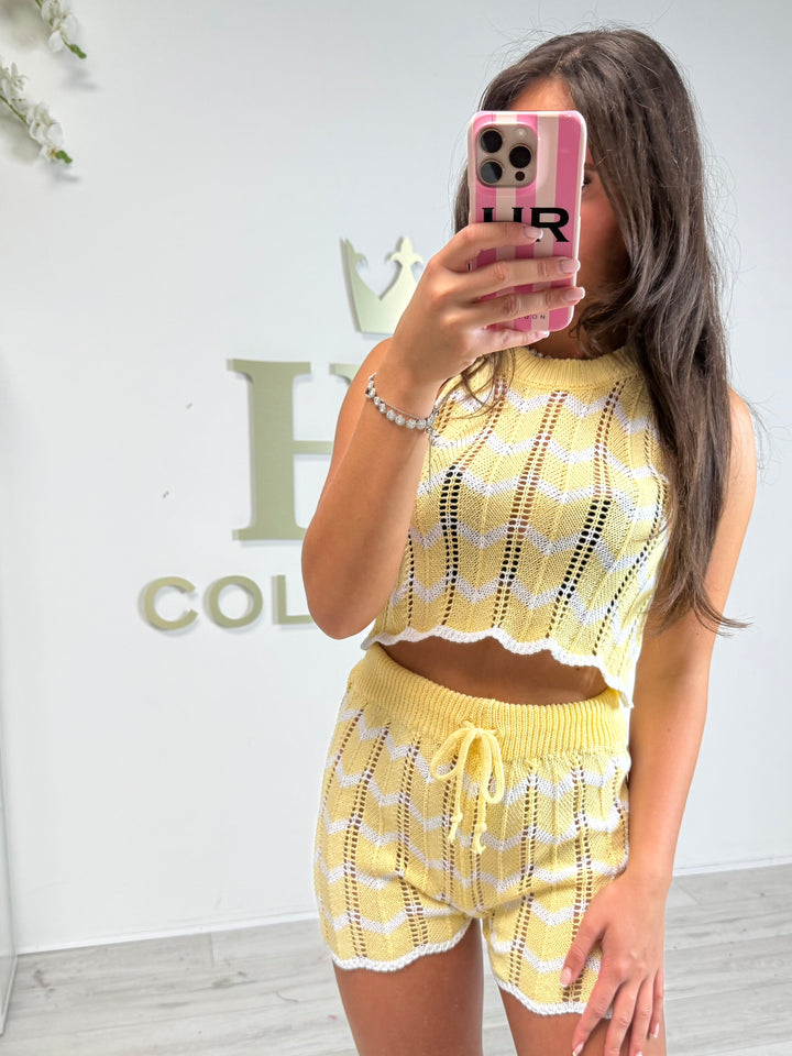 Crochet Zigzag Short Co-ord (4 Colours)