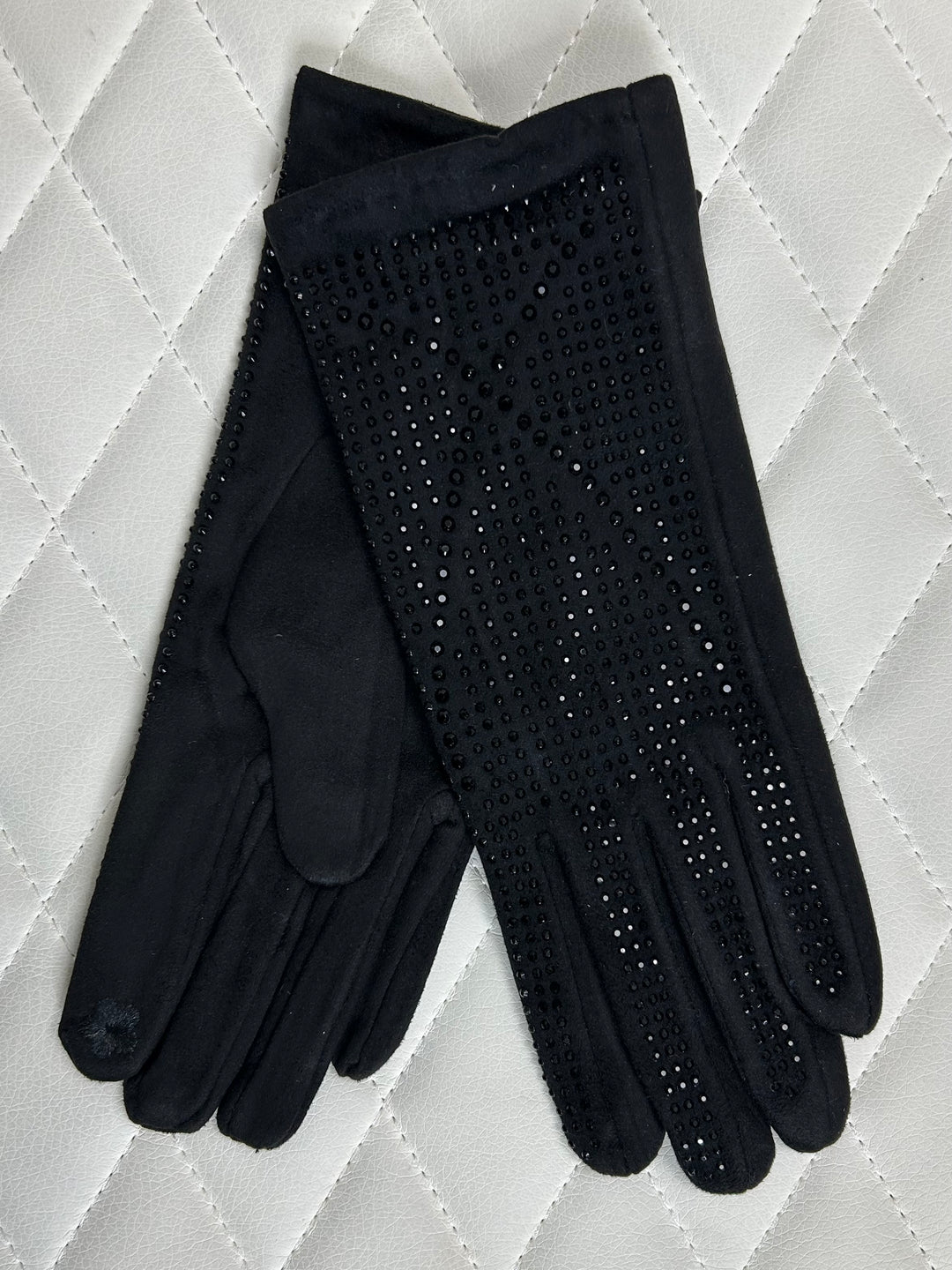 Black Covered Gem Gloves