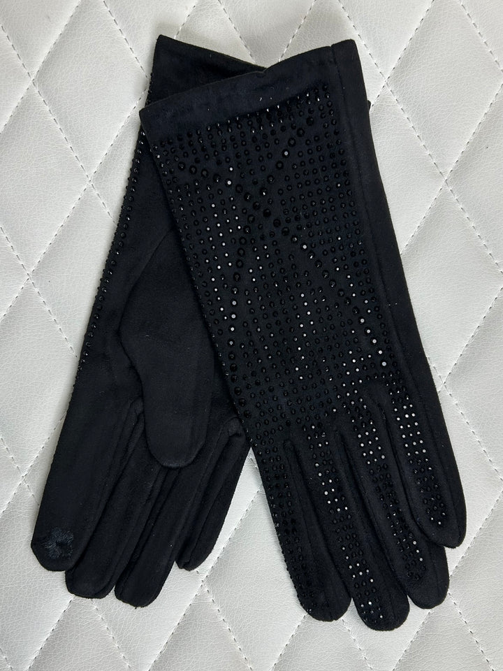 Black Covered Gem Gloves