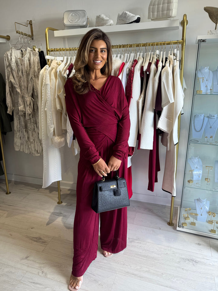 Cross Over Tie Back Top & Trouser Co-ord ( 4 Colours)