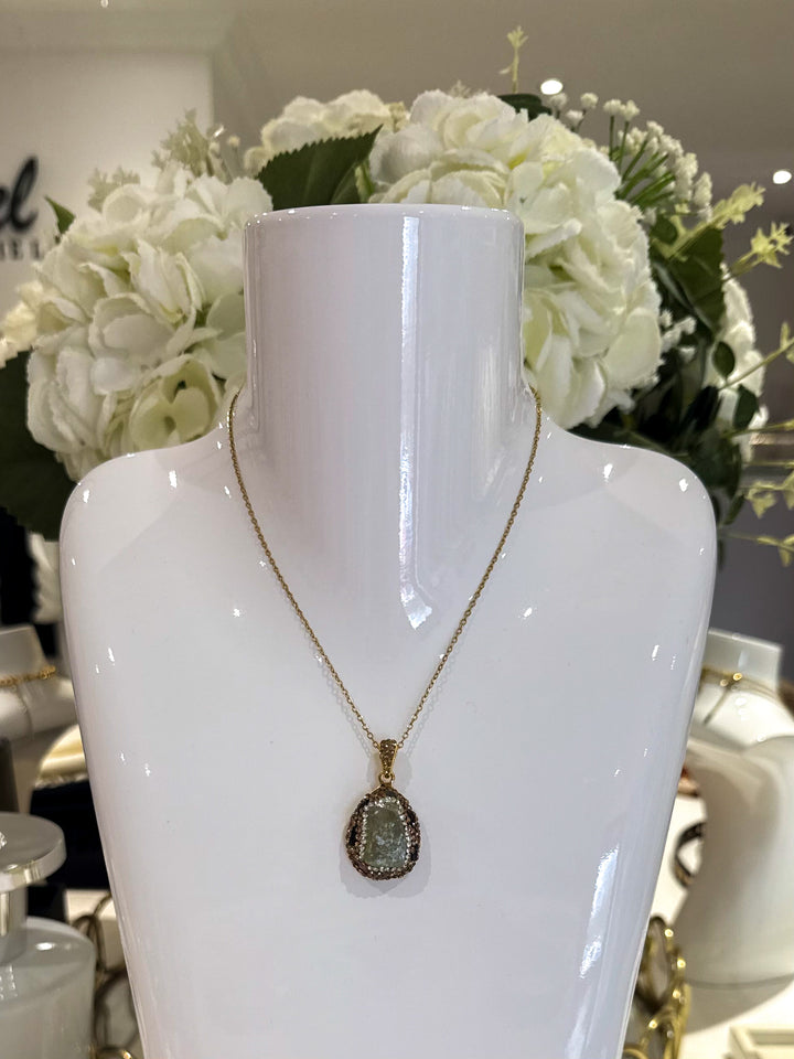 Crystal Pendant Necklace (6 Colours)