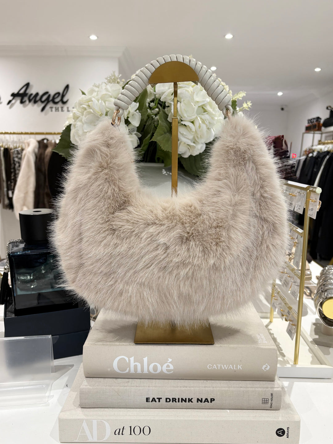 Luxe Faux Fur Crescent Shoulder Bag (4 Colours)
