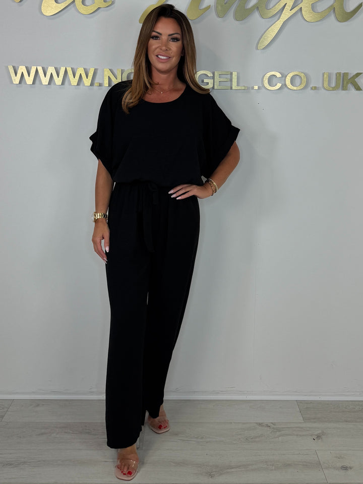 Round Neck Belted Jumpsuit (2 Colours)