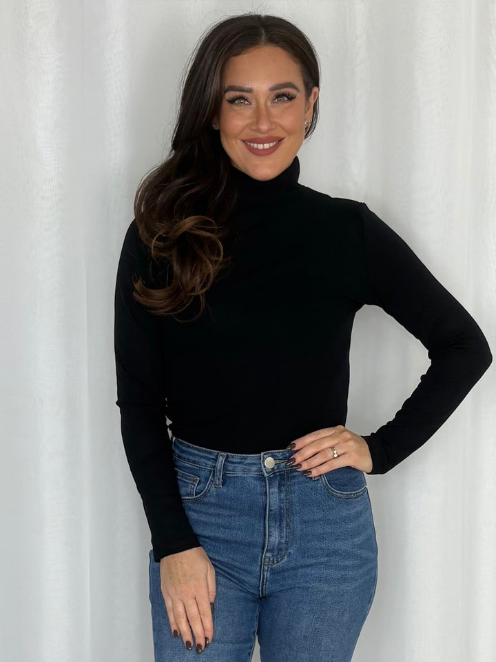Soft Touch Fitted Roll Neck Top (4 Colours)