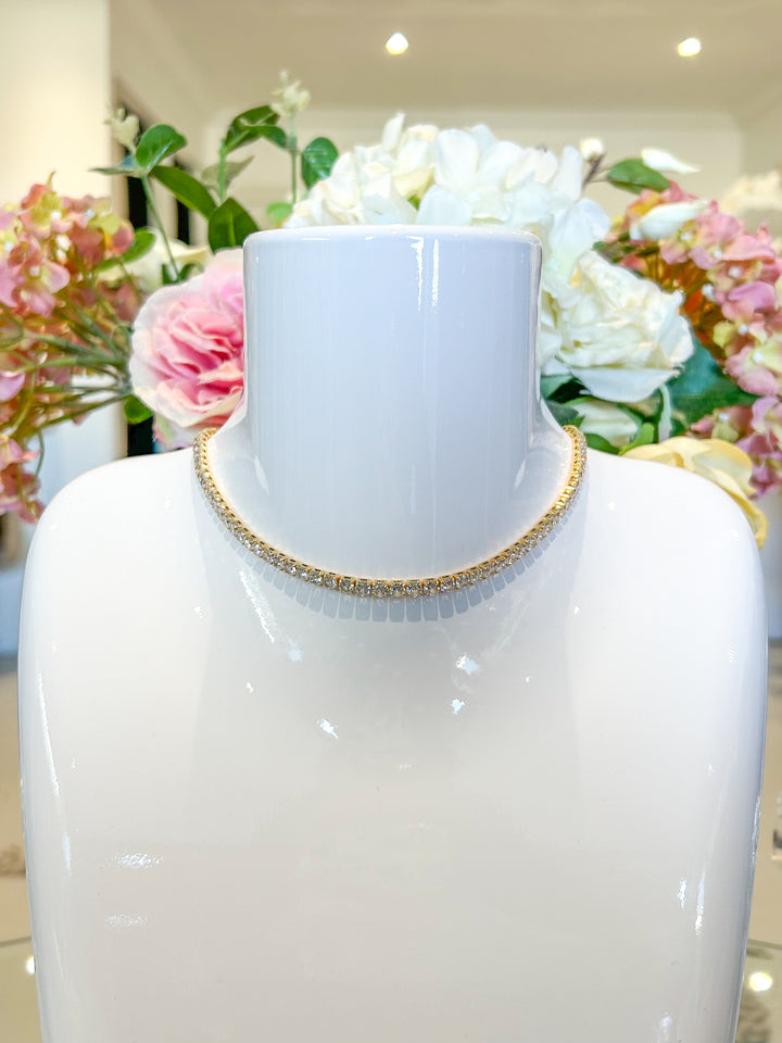 Square Studded Tennis Necklace (2 Colours)
