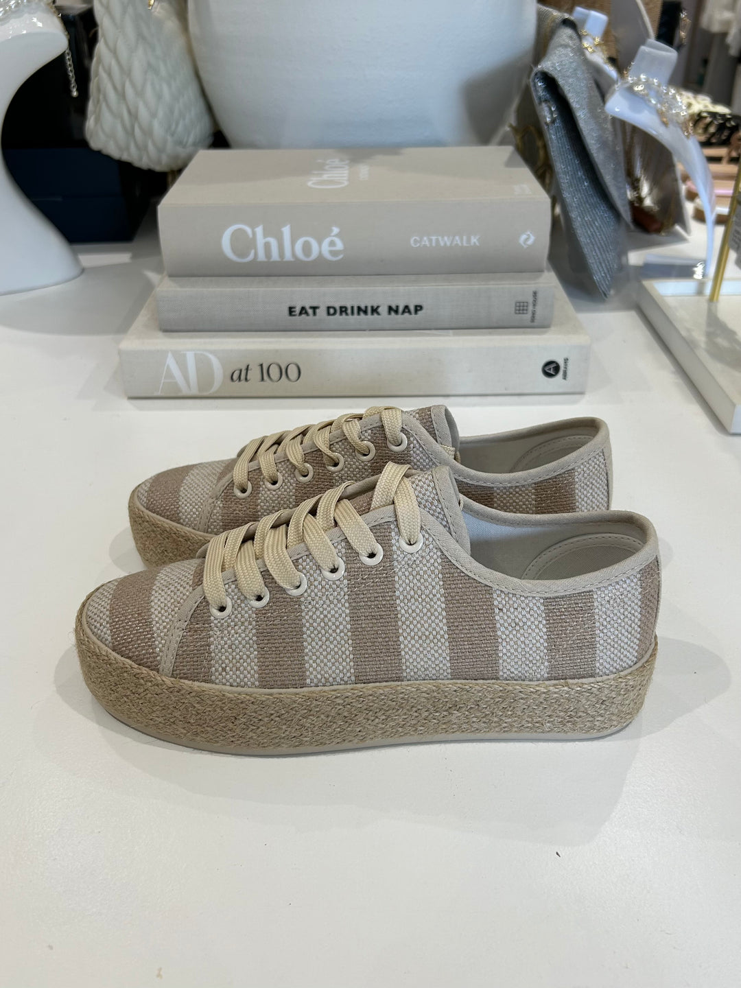 Stripe Espadrille Trainers