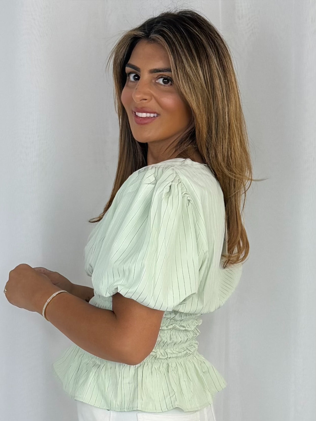 Stripped Cinched Waist Top (2 Colours)