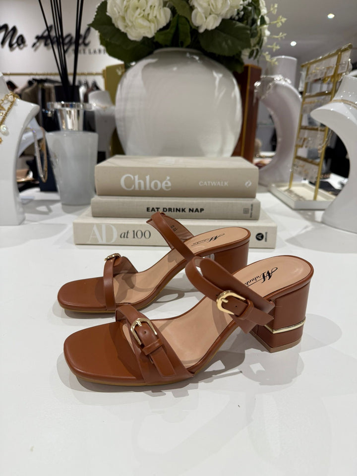 Double Buckle Strap Block Heel (4 Colours)
