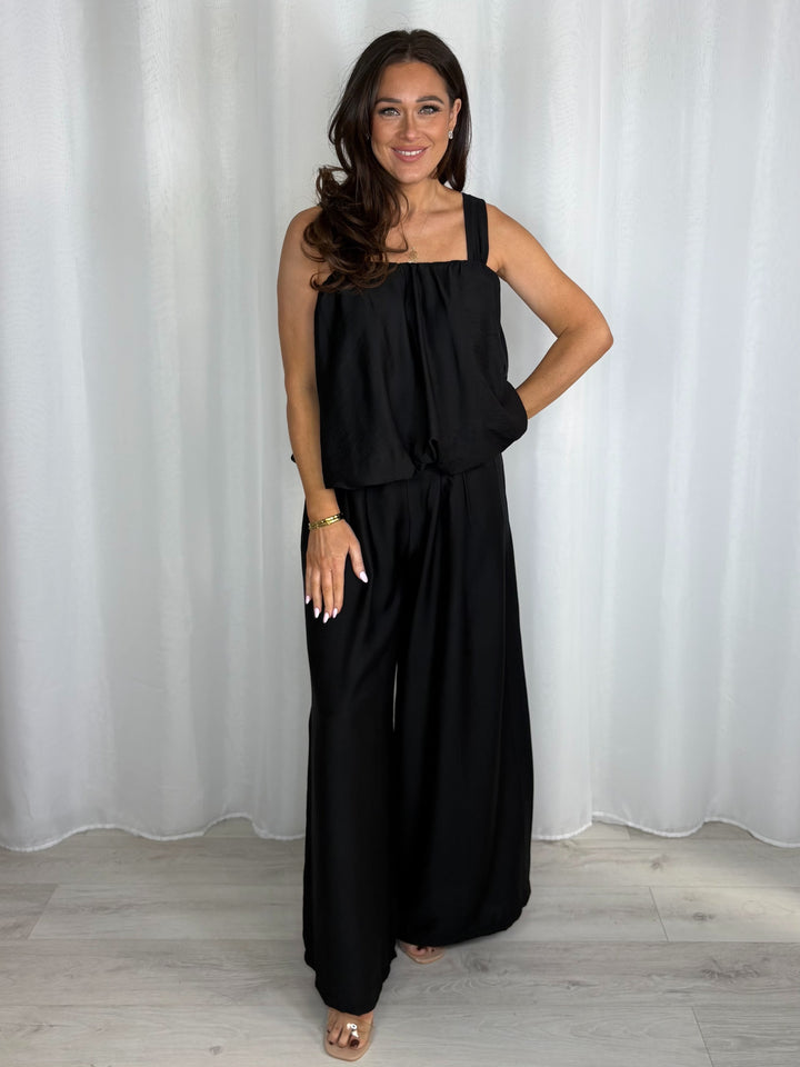 Balloon Style Thick Strap Top And Pleated Trouser Co-Ord (10 Colours)