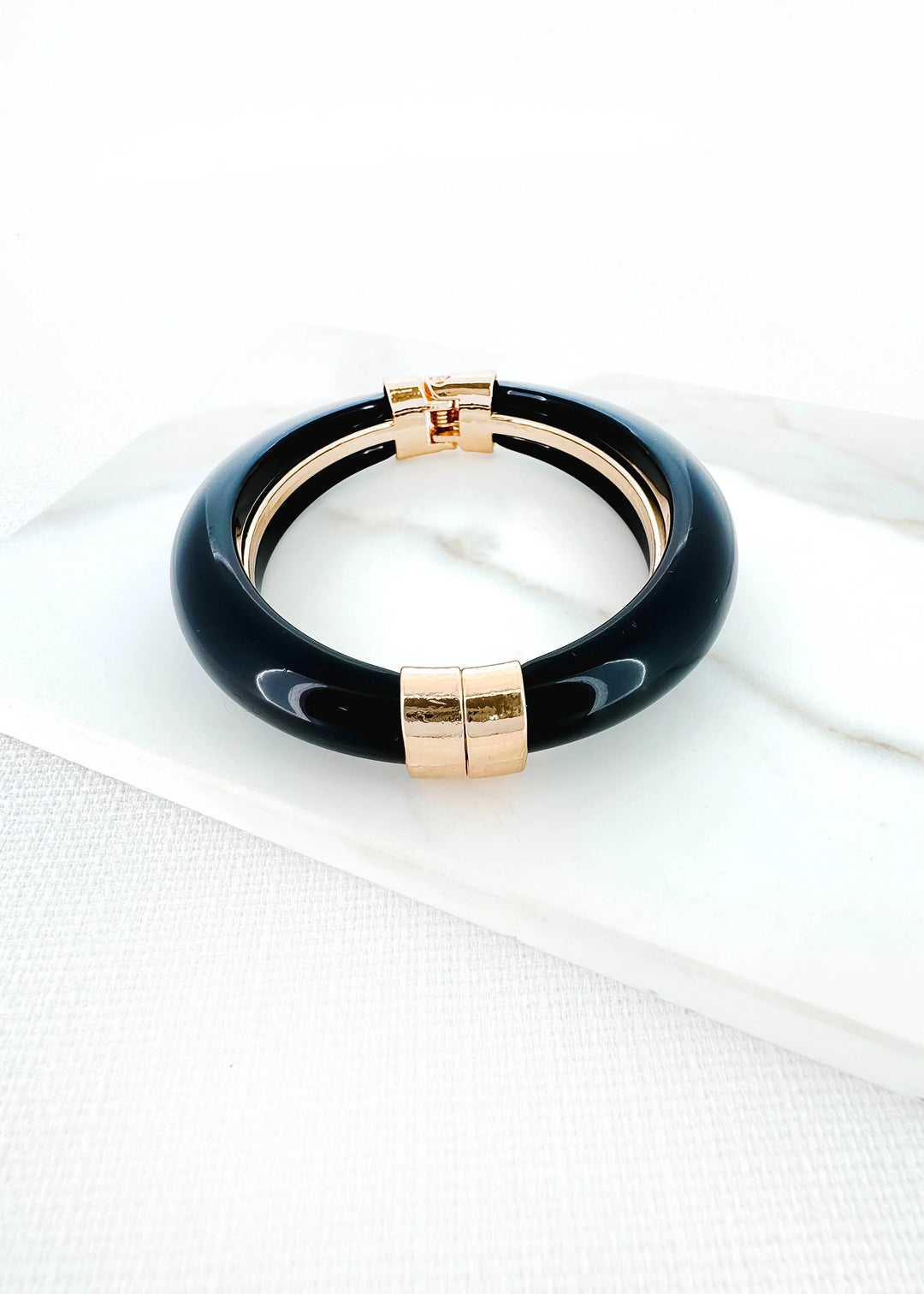 Gold Resin Hinged Bangle (2 Colours)
