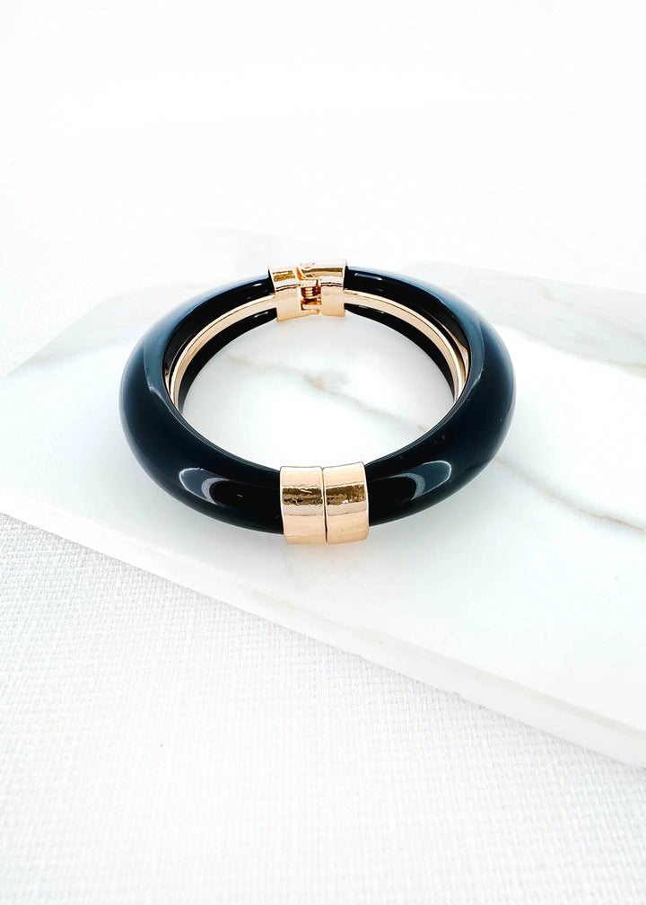 Gold Resin Hinged Bangle (2 Colours)
