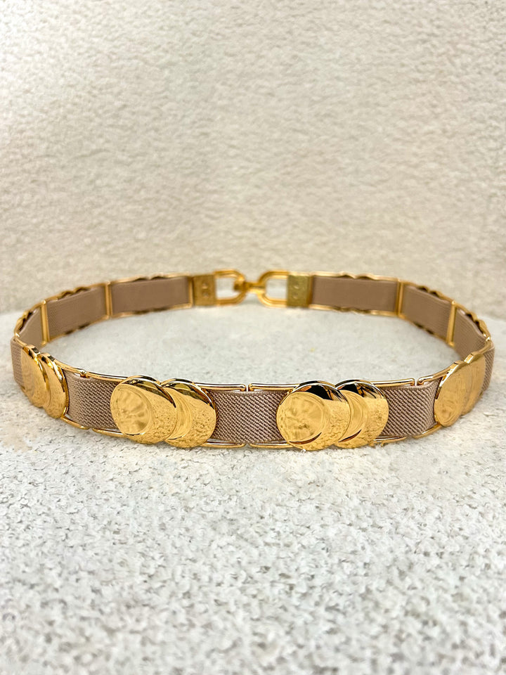 Gold Disc Elasticated Belt (2 Colours)