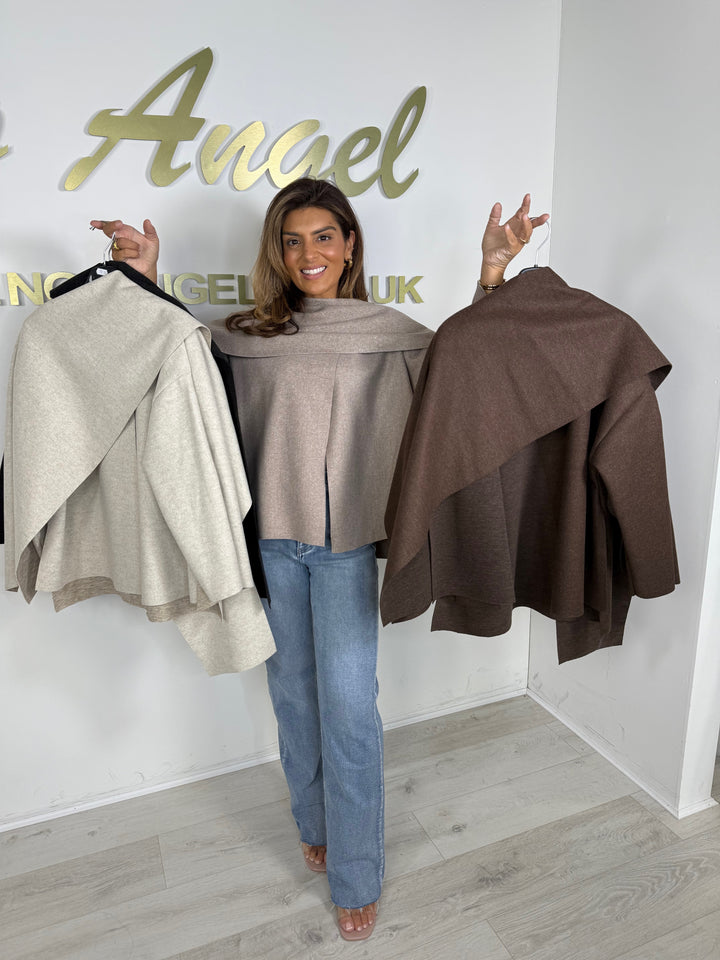Wrap Over Scarf Jacket (4 Colours)