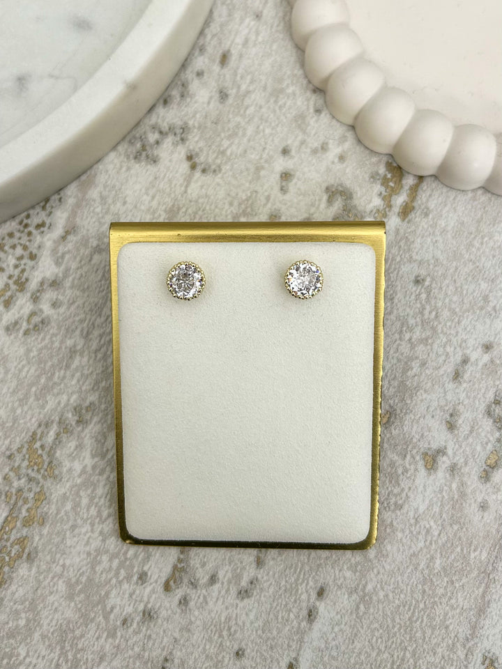 Diamante Large Stone Studs (2 Colours)