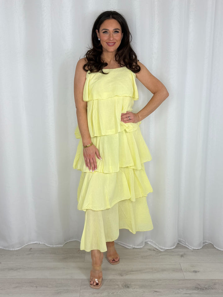 Ruffle Adjustable Strap Maxi Dress (6 Colours)