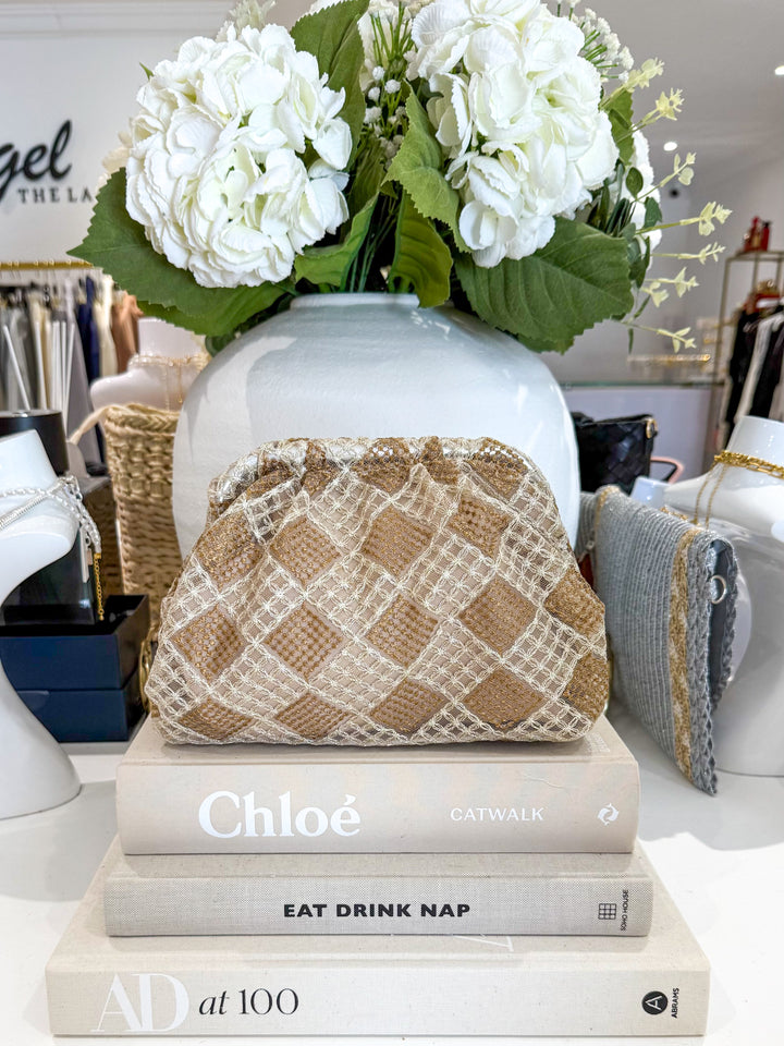 Square Pattern Clutch Bag (3 Colours)