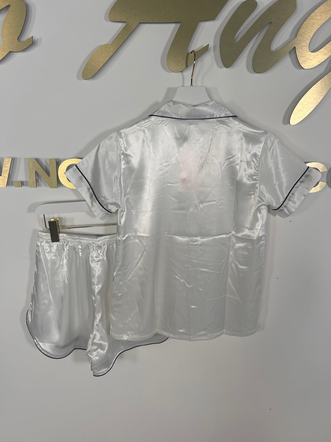 Satin Short Sleeve Pajama Set (3 Colours)