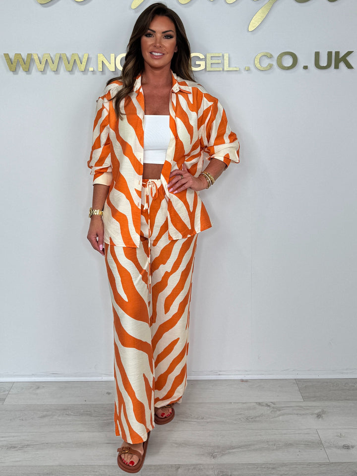 Zebra Print Drawstring Trousers  (3 Colours)