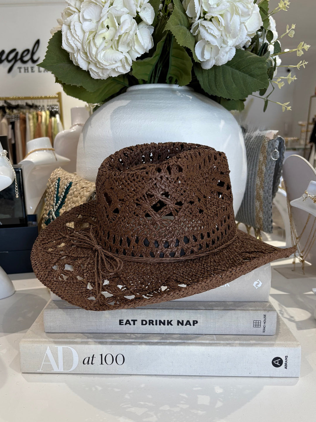 Cowboy Straw Patterned Hat (4 Colours)