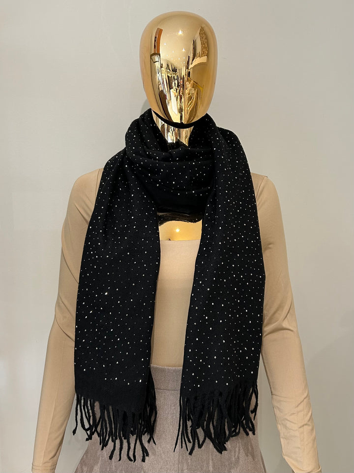 Diamante Tassel Edge Scarf (3 Colours)