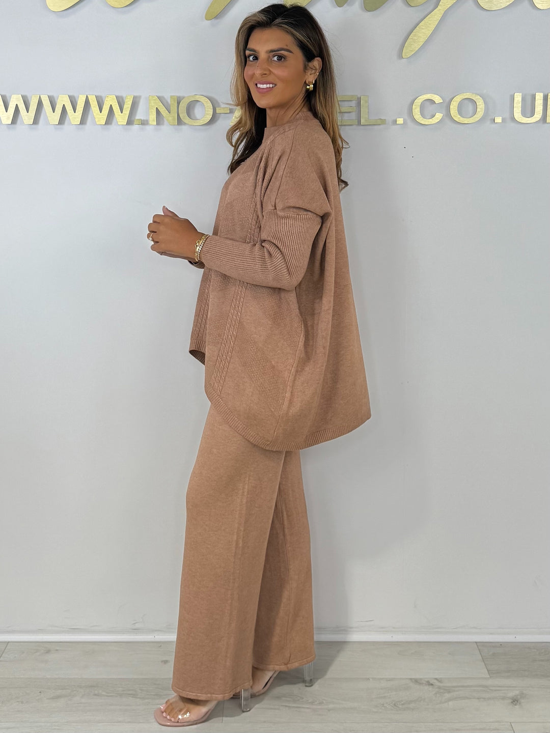 Soft Knit Cable Design Jumper & Wide Leg Trouser Co-ord (6 Colours)