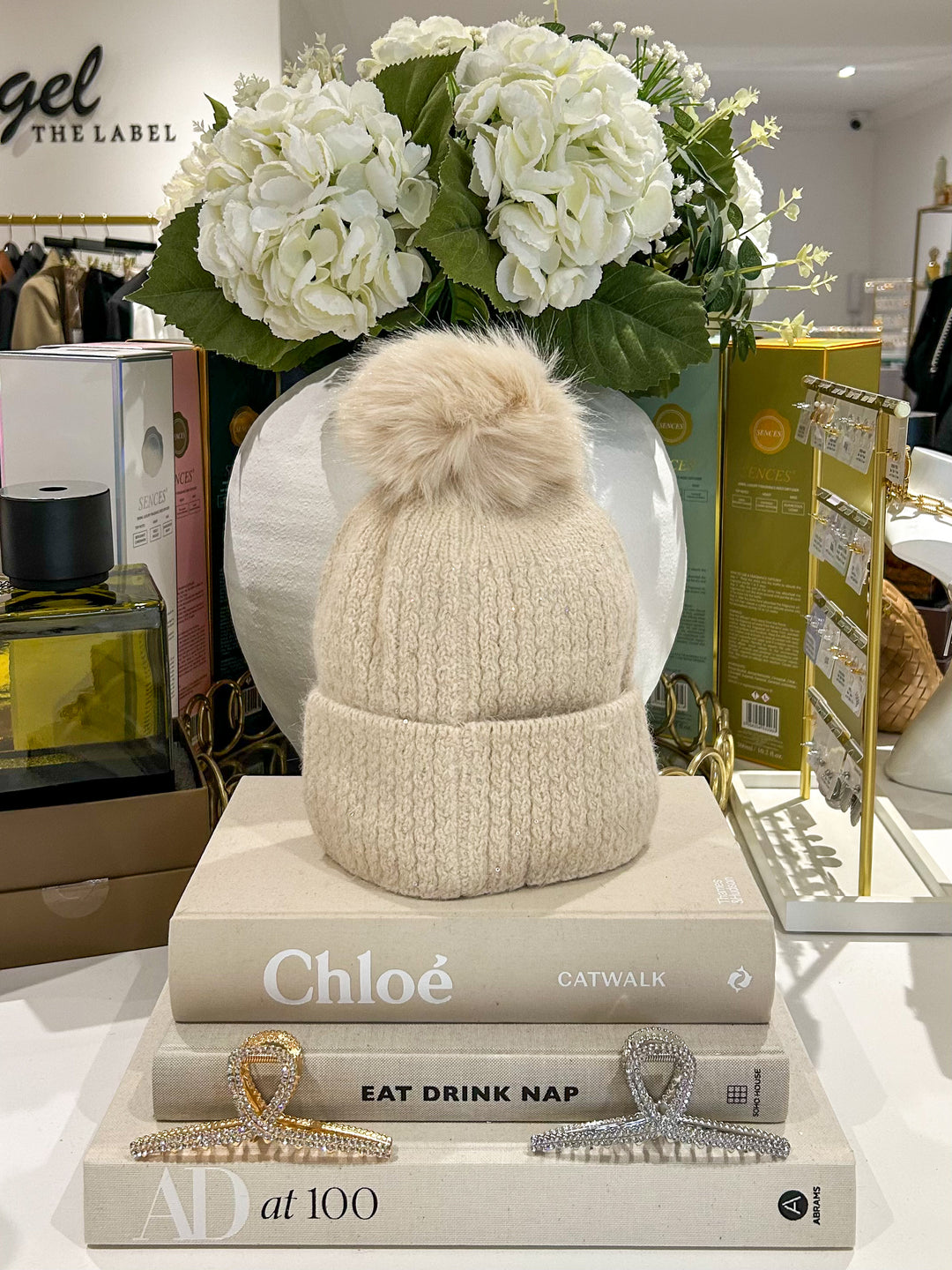 Scattered Sequin Bobble Hat (6 Colours)