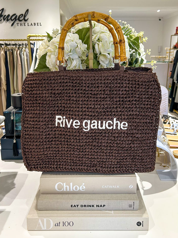 Rive Gauche Plain Bamboo Handle Bag (4 Colours)