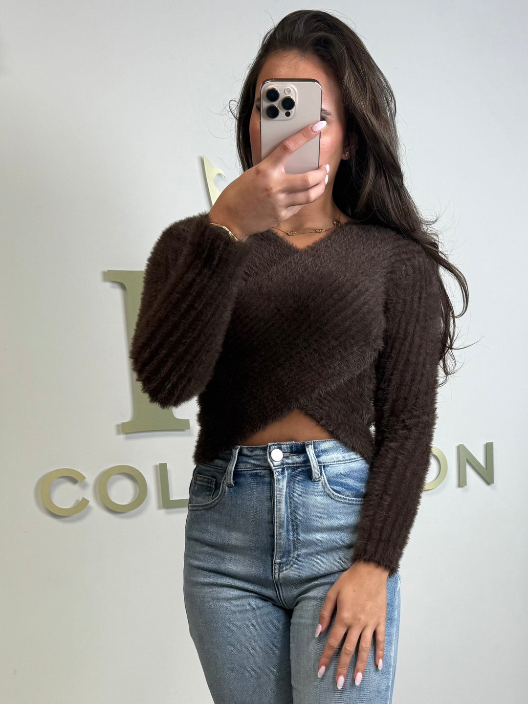 Fluffy Cross Over Jumper (3 Colours)