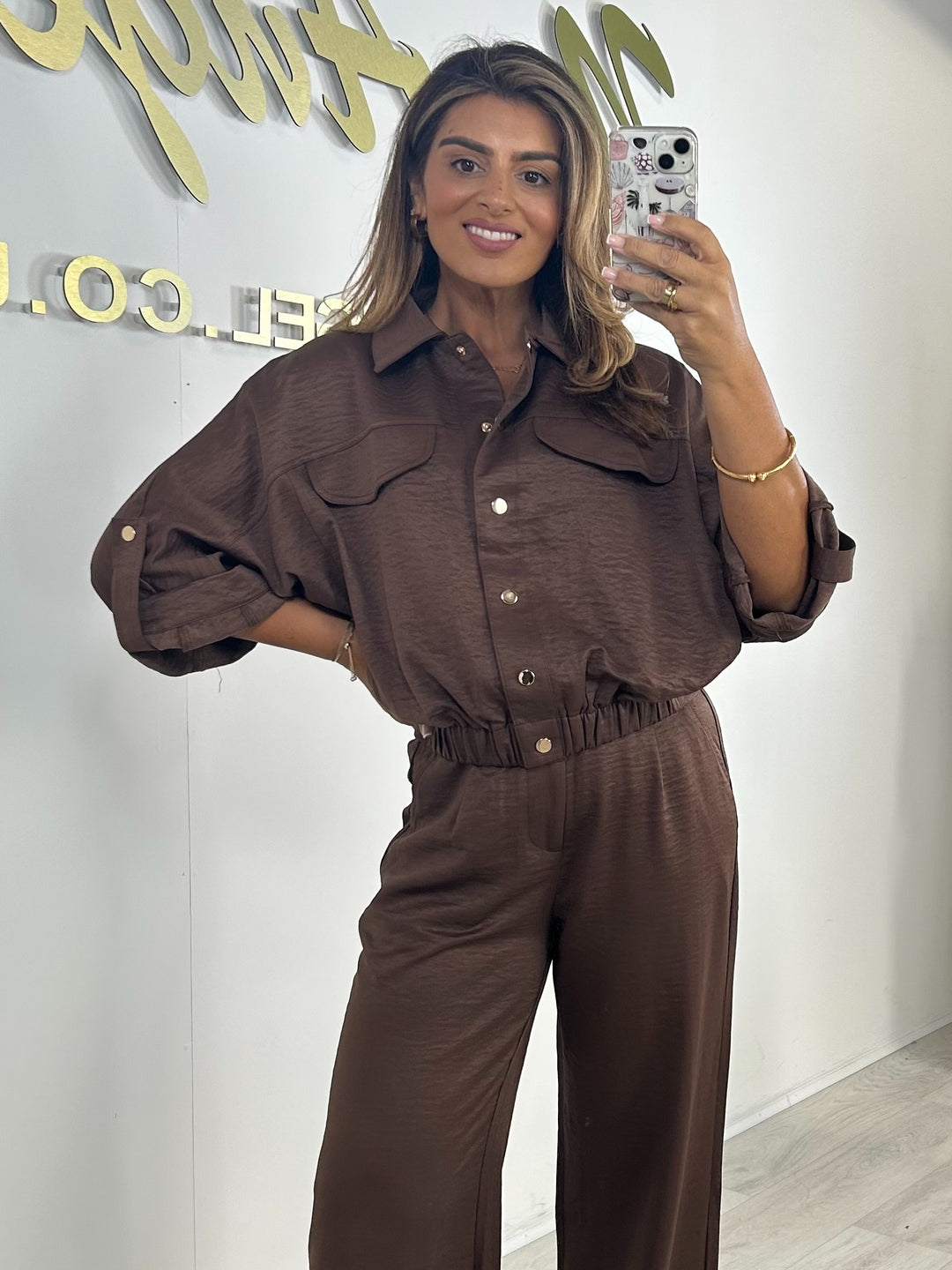 Gold Button Collared Military Jacket & Trouser Co-Ord (2 Colours)